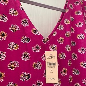 NWT LOFT sleeveless swing dress